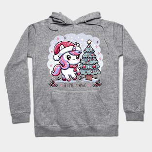 Magical Kawaii Unicorn Christmas Hoodie